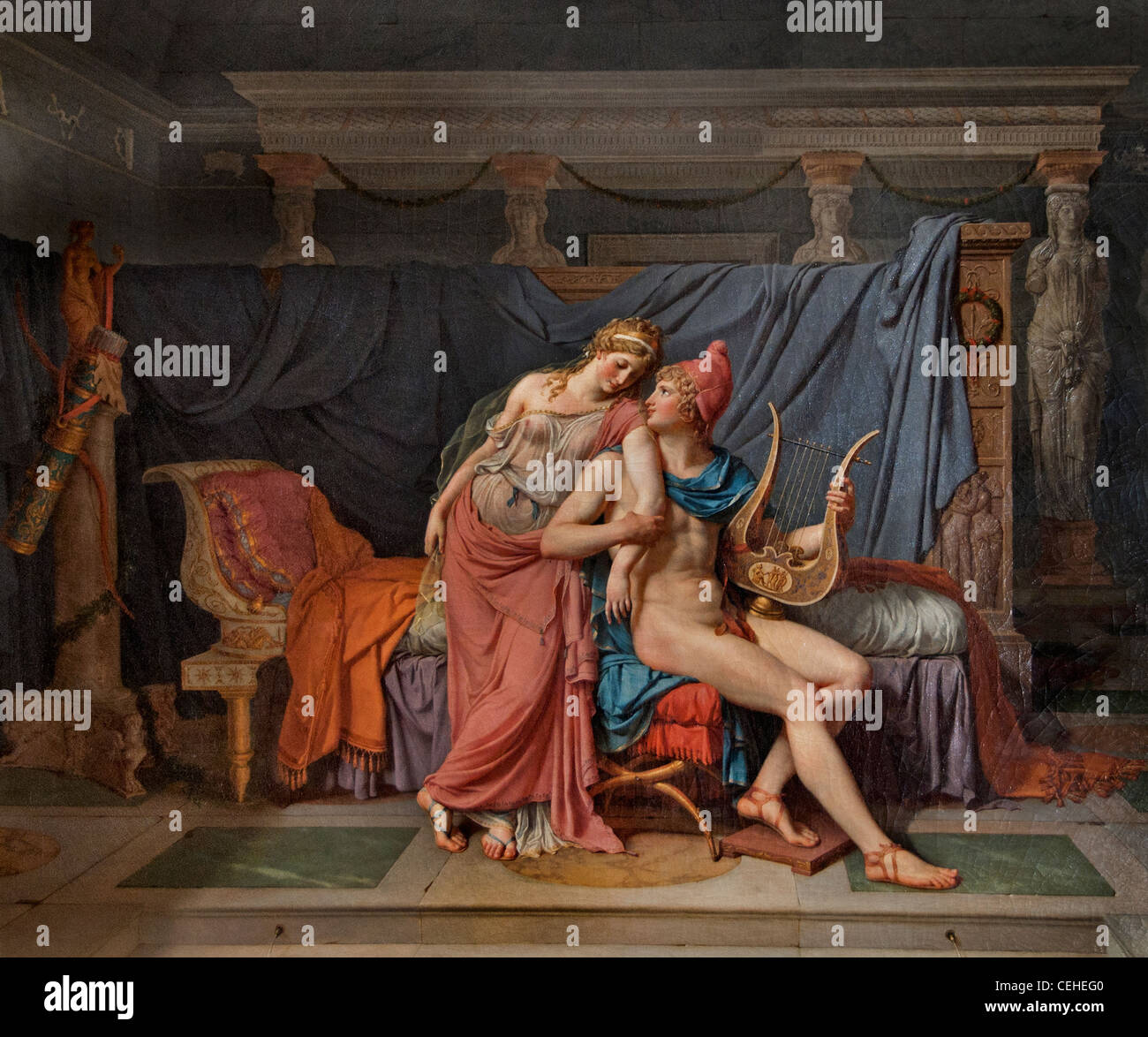L'amore di Parigi e Helen 1788Jacques-Louis David 1748 – 1825 Francia Grecia greca francese Sparta Troia Trojan Francia francese Foto Stock