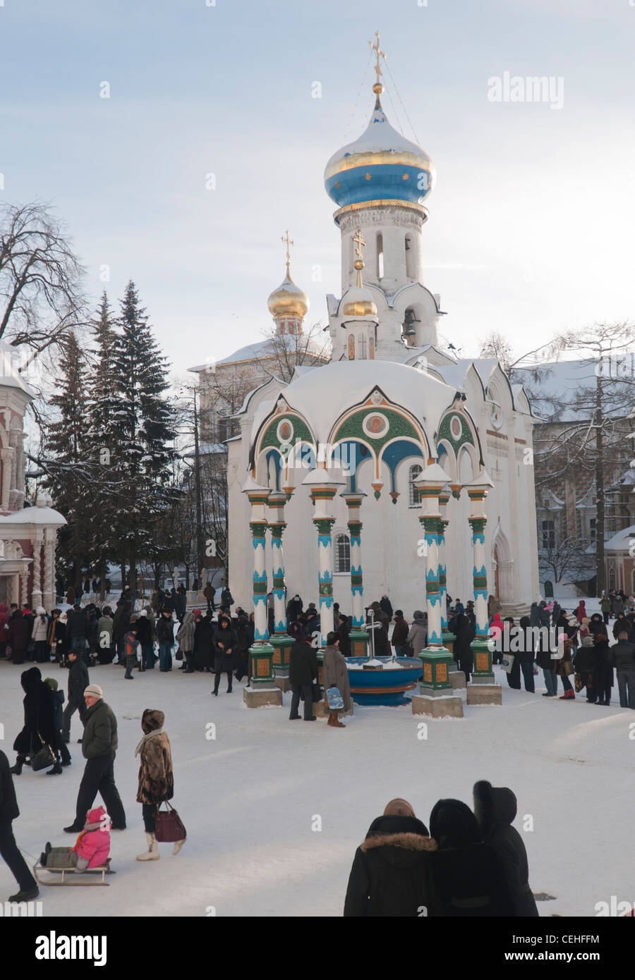 Lavra della Trinità di San Sergio sul Natale ortodosso giorno Foto Stock