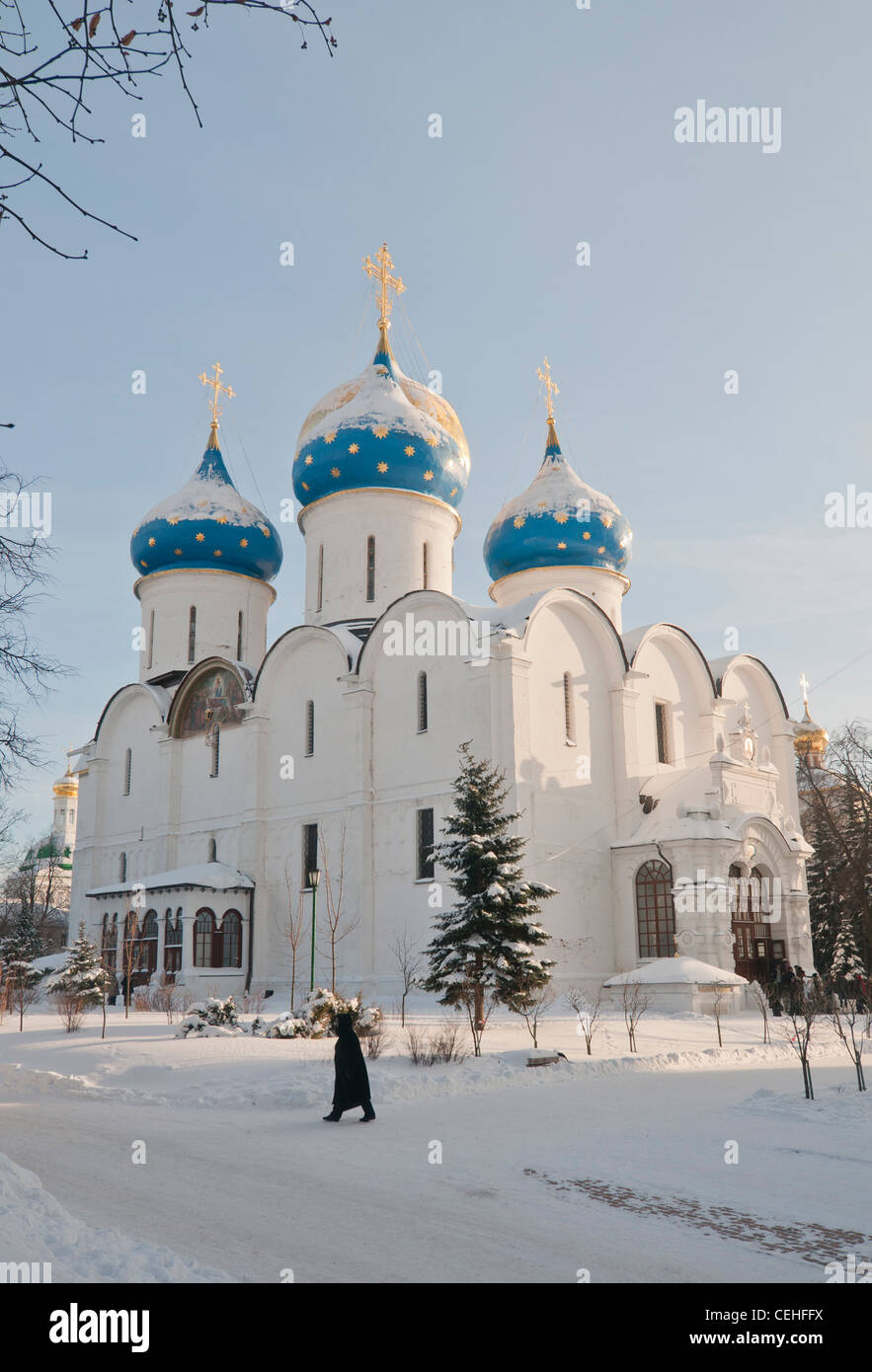 Lavra della Trinità di San Sergio sul Natale ortodosso giorno Foto Stock