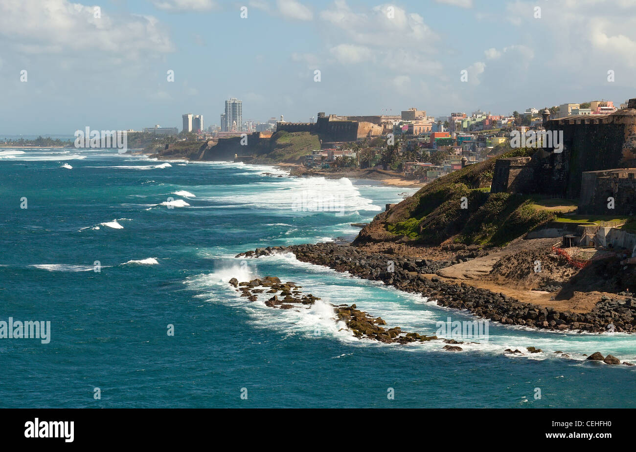 Costa di San Juan, Puerto Rico Foto Stock