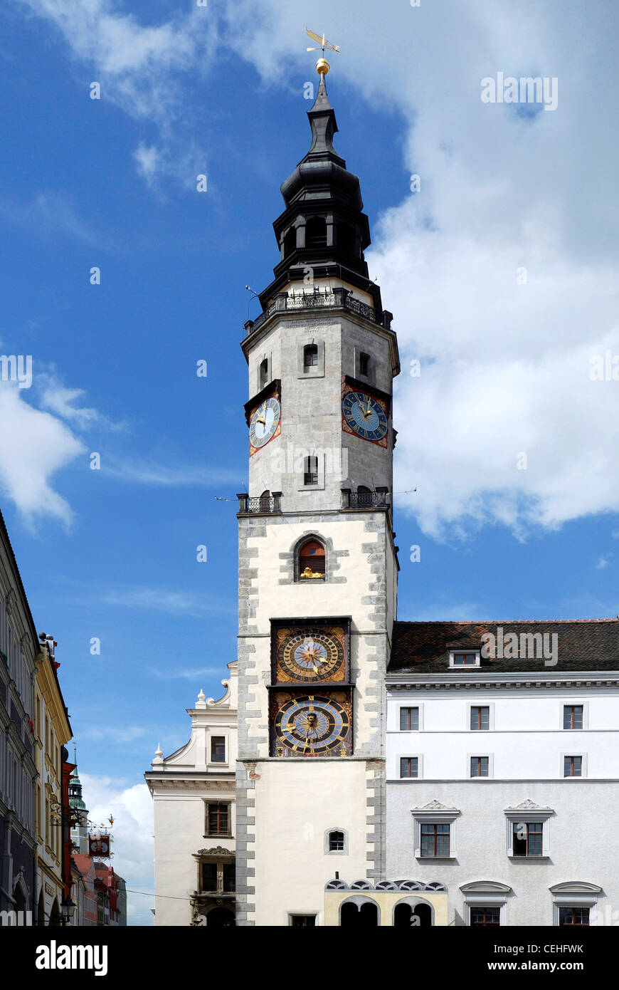 Il vecchio municipio in basso a luogo di mercato Goerlitz. Foto Stock