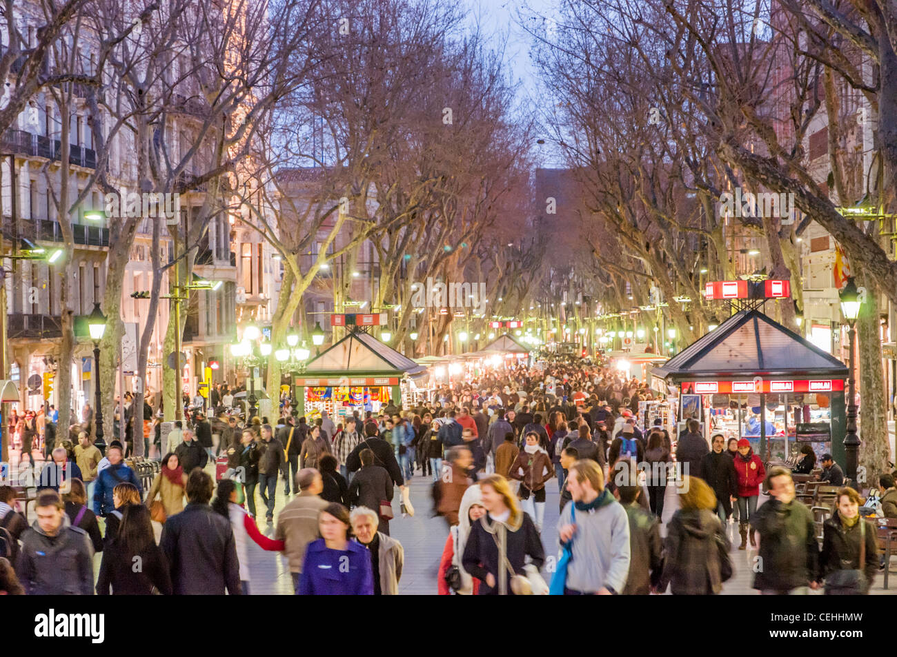 La Rambla, Barcelona, Spagna Foto Stock