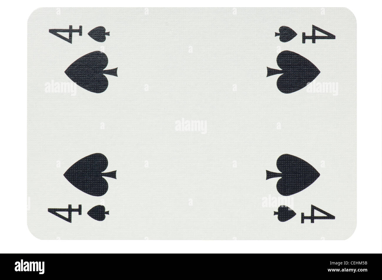 Carte da gioco poker ritagli sfondo bianco Foto Stock