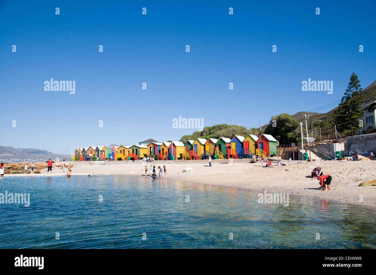 St James. Spiaggia,Provincia del Capo occidentale Foto Stock
