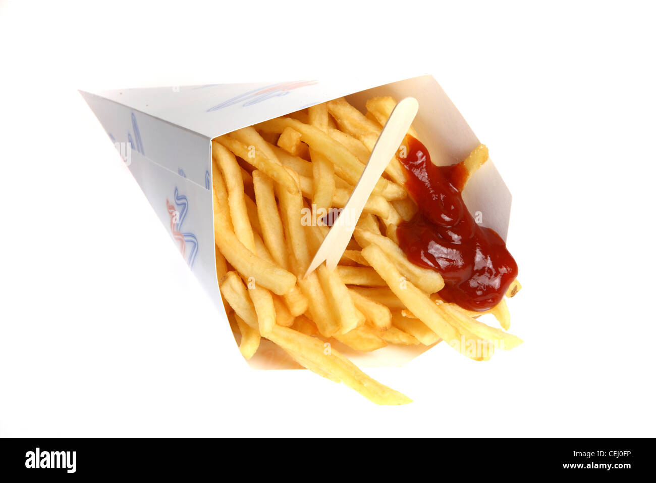 Nutrizione, fast food. Le patatine fritte. Foto Stock