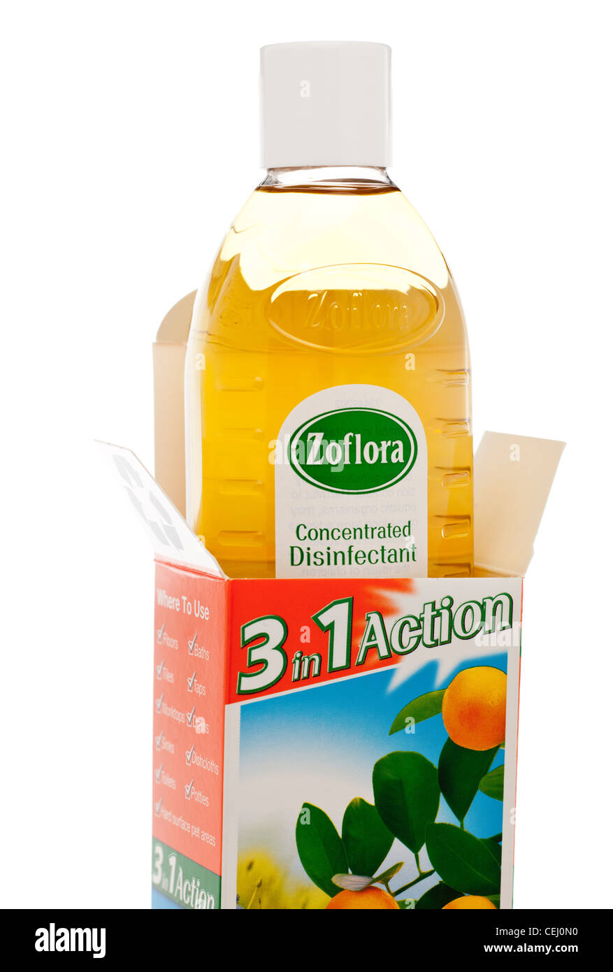 Bottiglia da 250 ml di Zoflora disinfettante concentrato Foto Stock