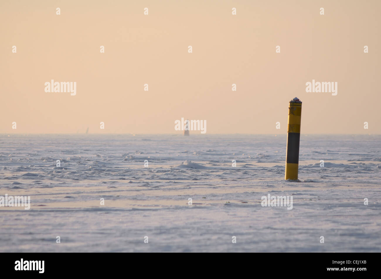 San Pietroburgo: tramonto sul Golfo di Finlandia Foto Stock