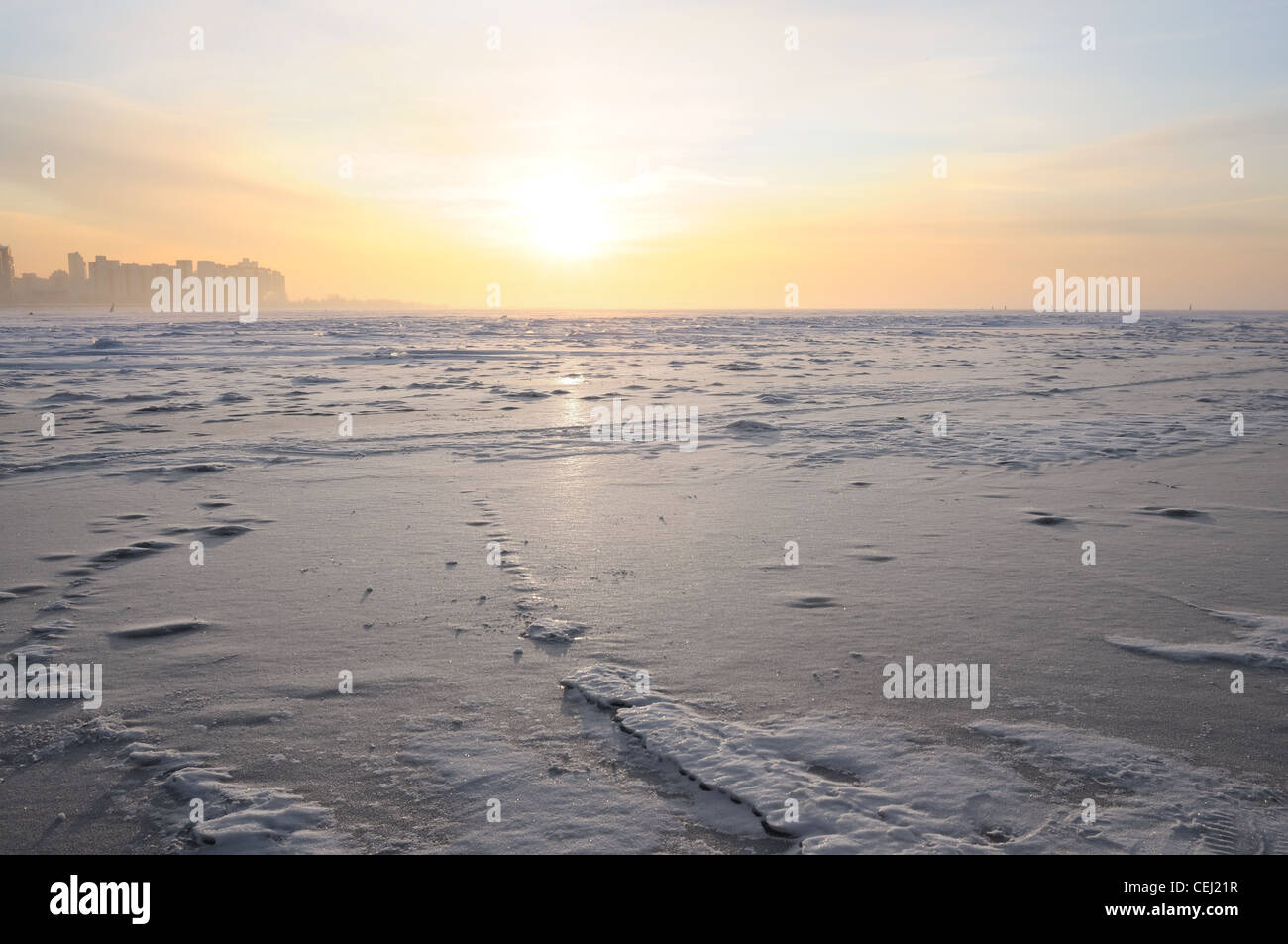 San Pietroburgo: tramonto sul Golfo di Finlandia Foto Stock