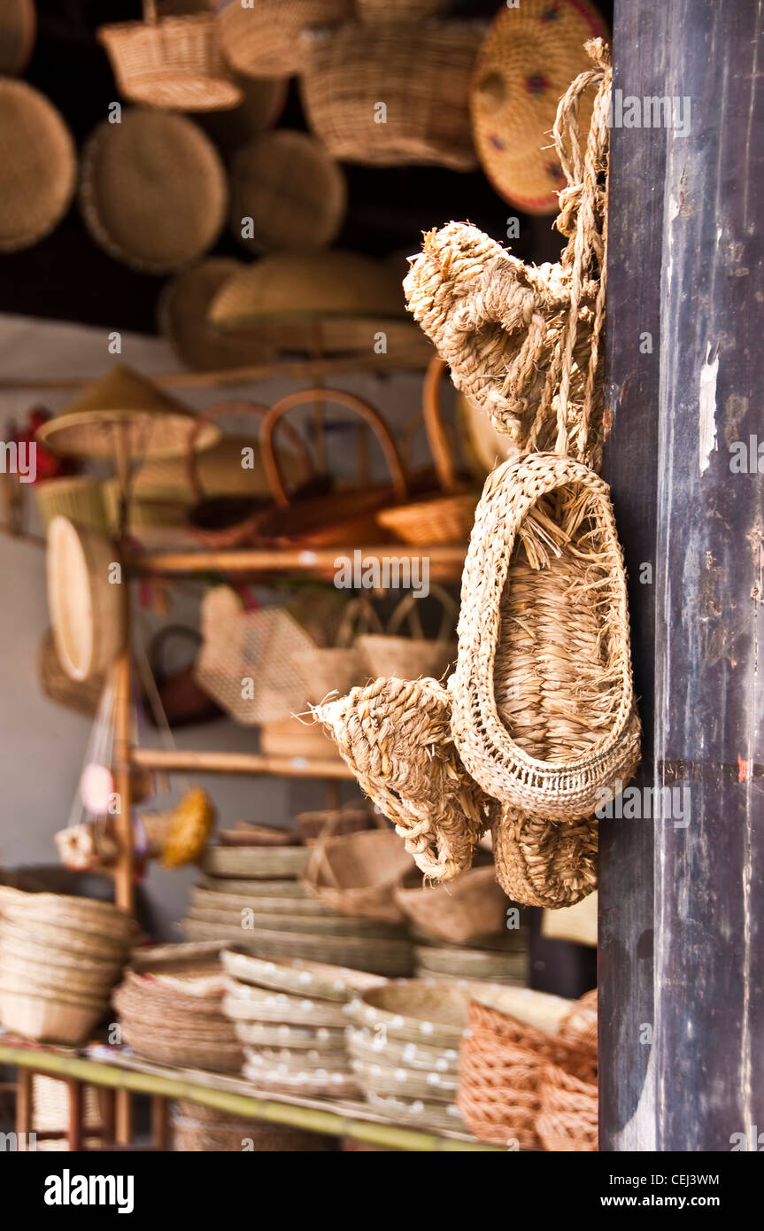 Lavorazione Del Vimini e basketry shop - Mudu vicino a Suzhou (Cina) Foto Stock