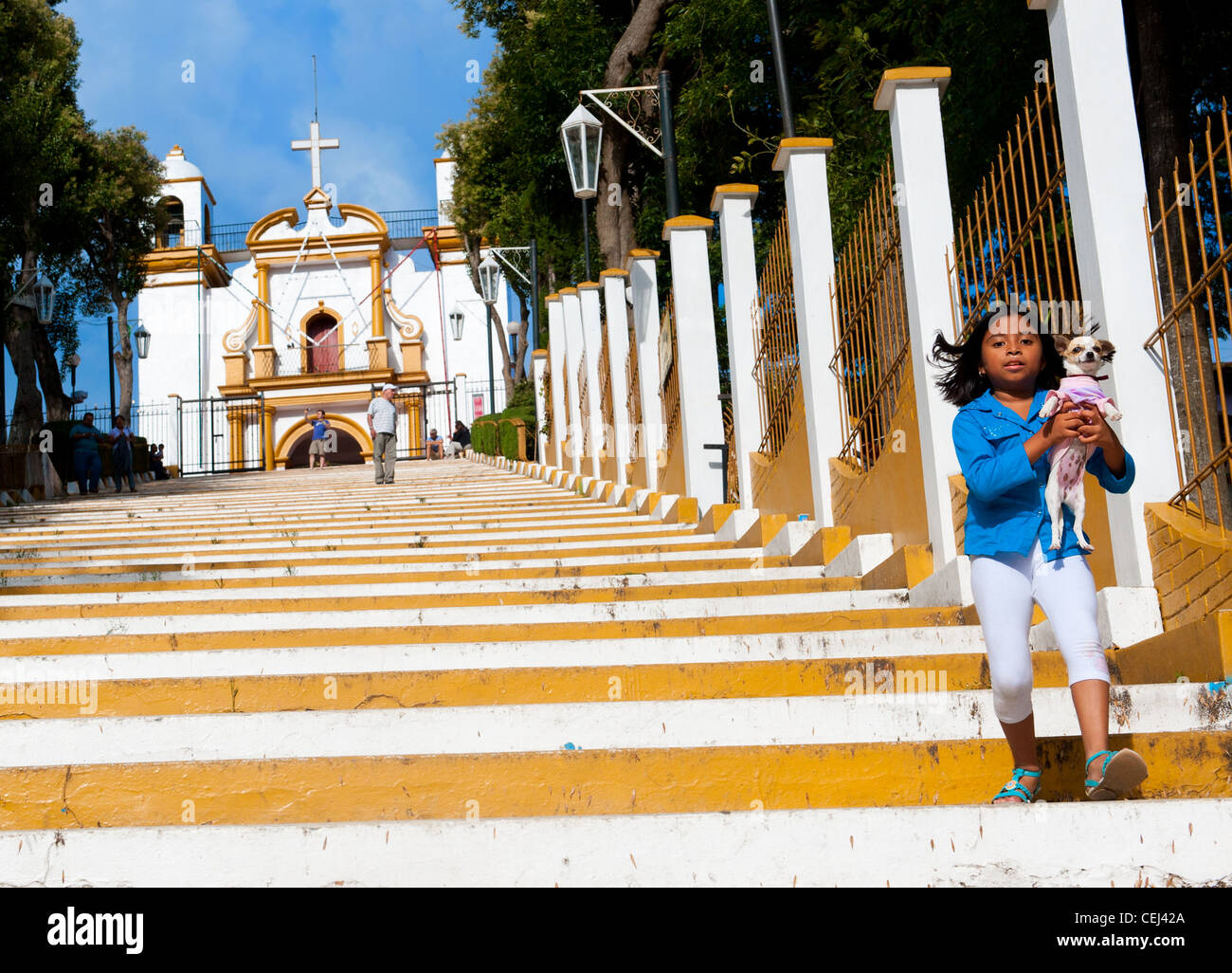 La chiesa di Guadalupe, San Cristobal de las Casas, Messico. Foto Stock