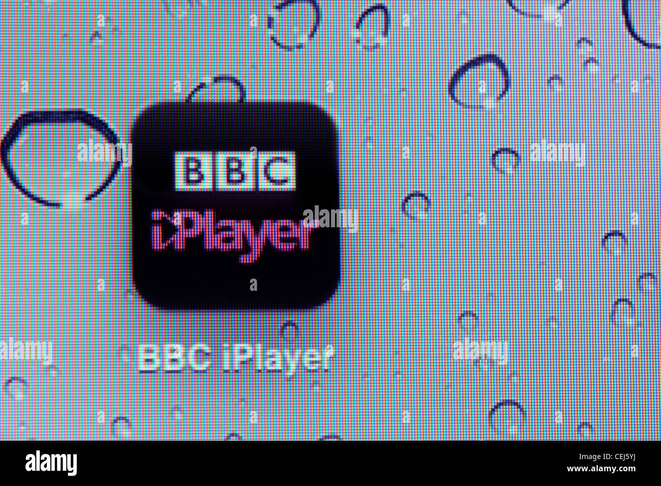 Close up icona per la BBC iPlayer app su un iPad Foto Stock