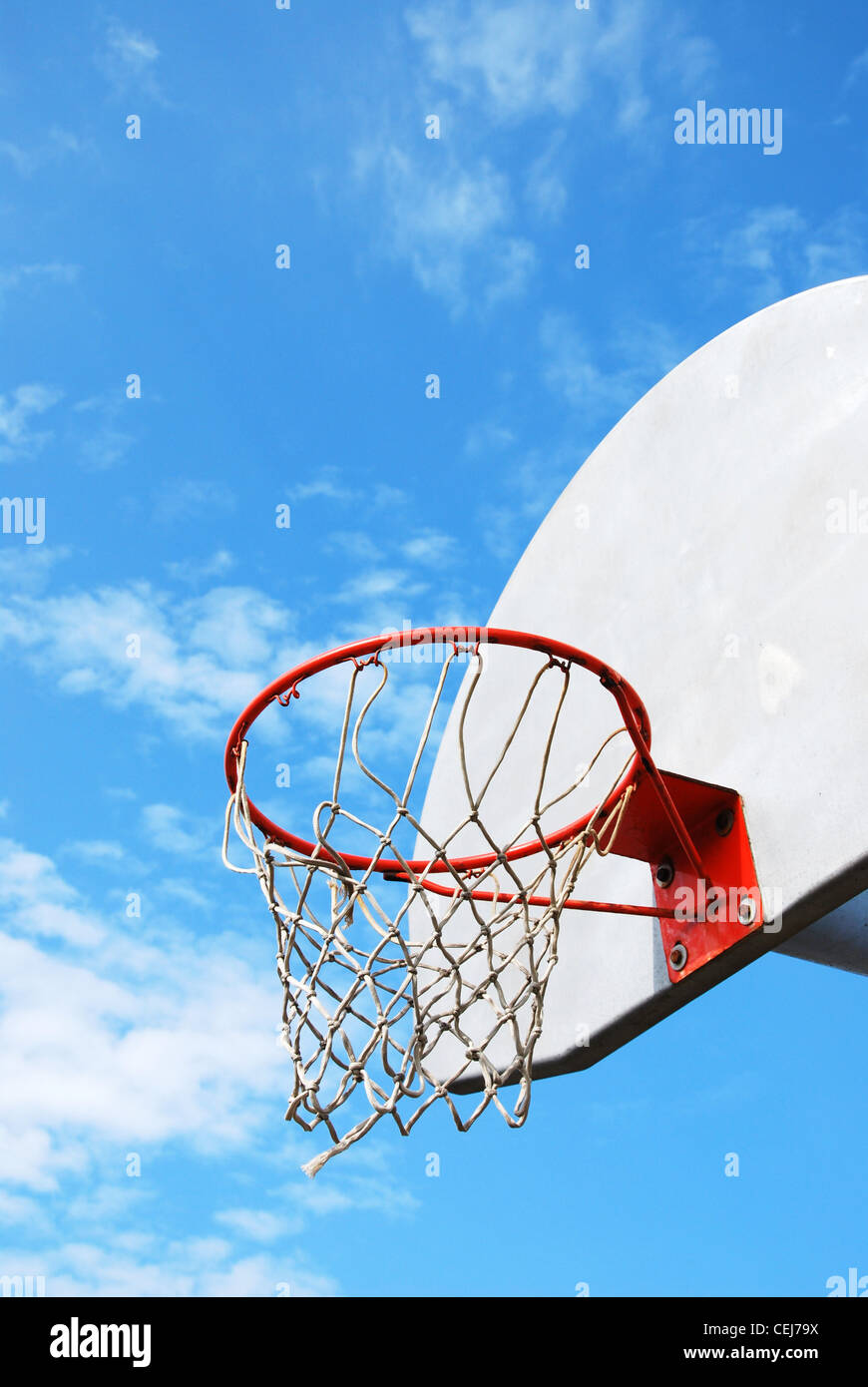 La pallacanestro,basket,board,sport,hoop,SKY,nuvole,net, Foto Stock