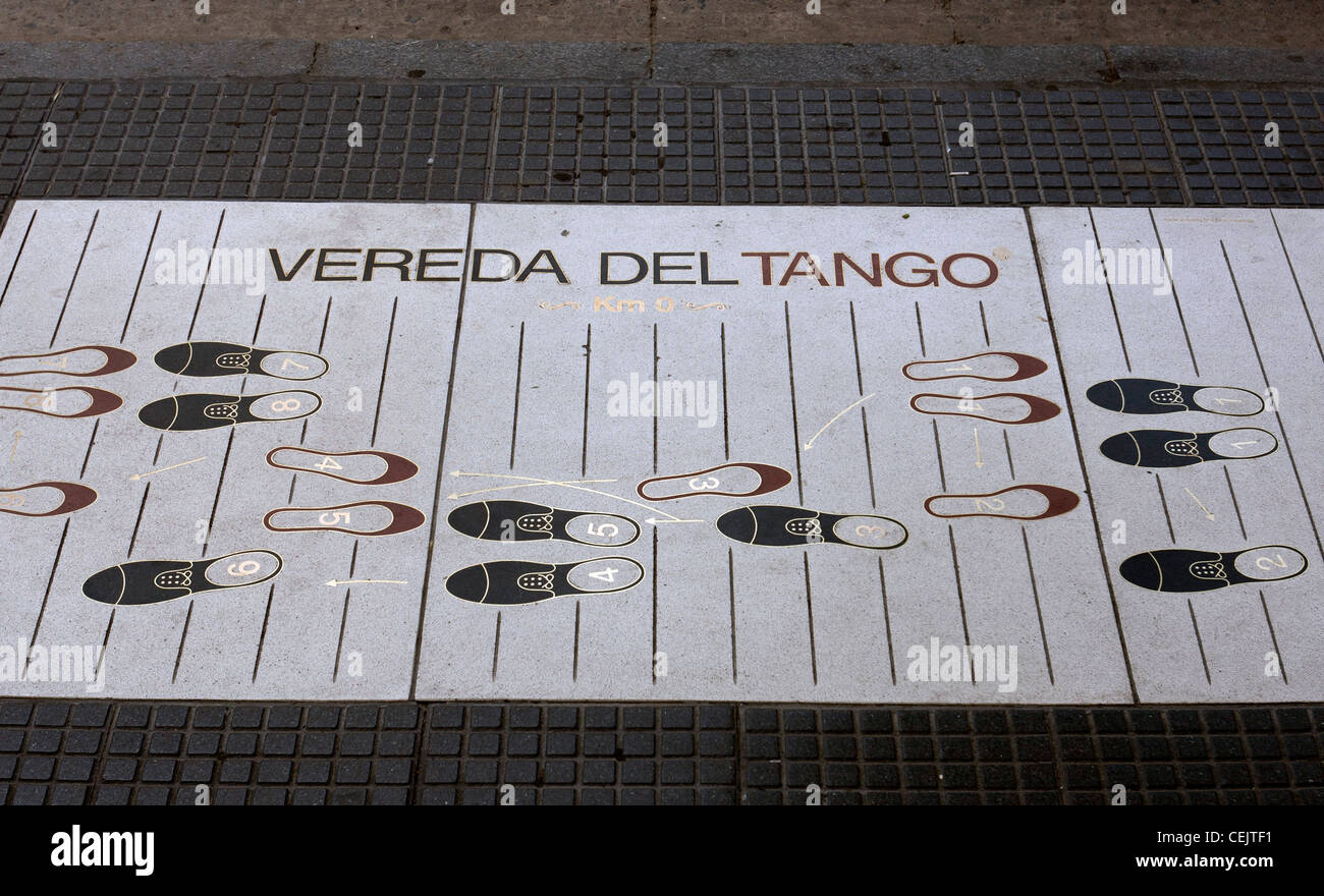 Vereda del Tango, Barrio Norte, Buenos Aires, Argentina Foto Stock