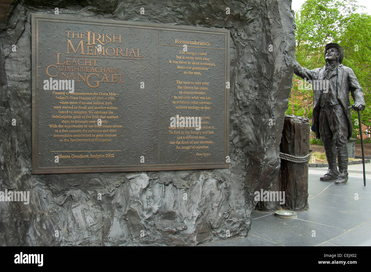 In Pennsylvania, Philadelphia. Il Memorial irlandese. Foto Stock