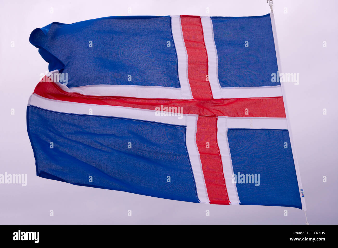 Islandese bandiera nazionale, Islanda Foto Stock