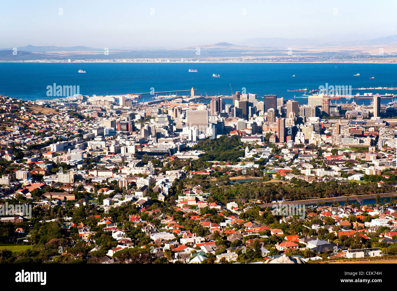 Vista di Città del Capo, Sud Africa Foto Stock