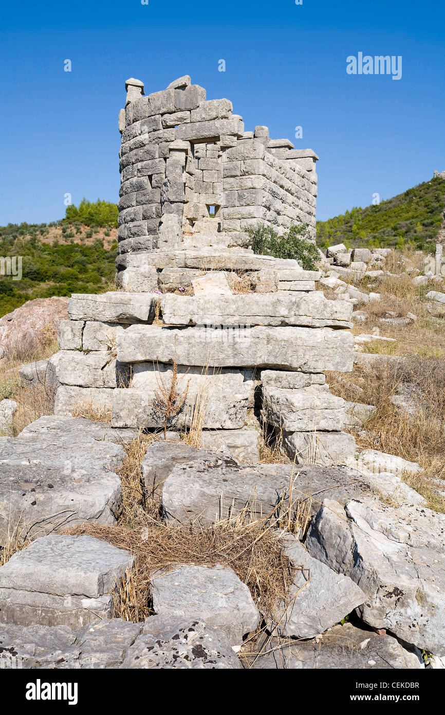 Rimane antica Messene in data periodo classico sebbene città esistevano già in epoca arcaica Messene le sue fortificazioni eccelso Foto Stock