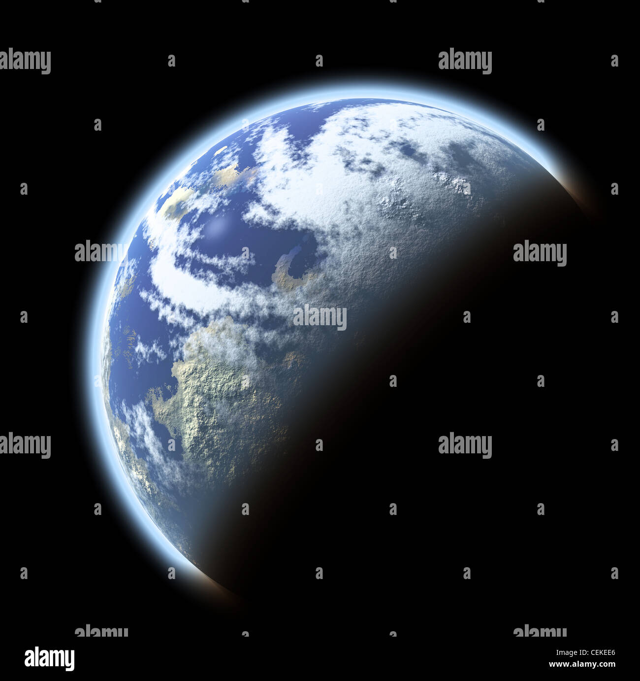 Pianeta Terra vista dallo spazio Foto Stock