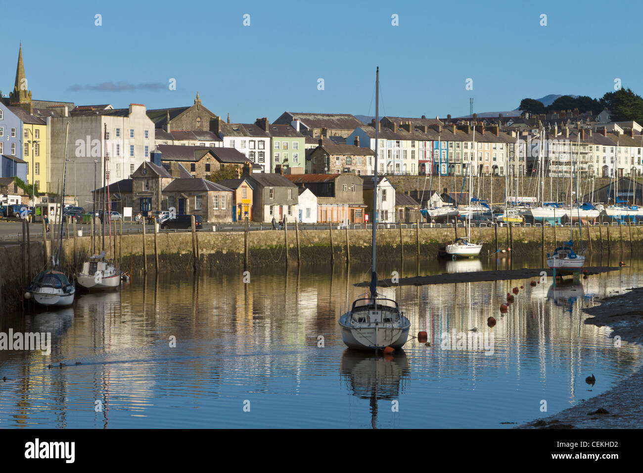 Porto a Caernarfon, Gwynedd, il Galles del Nord Foto Stock