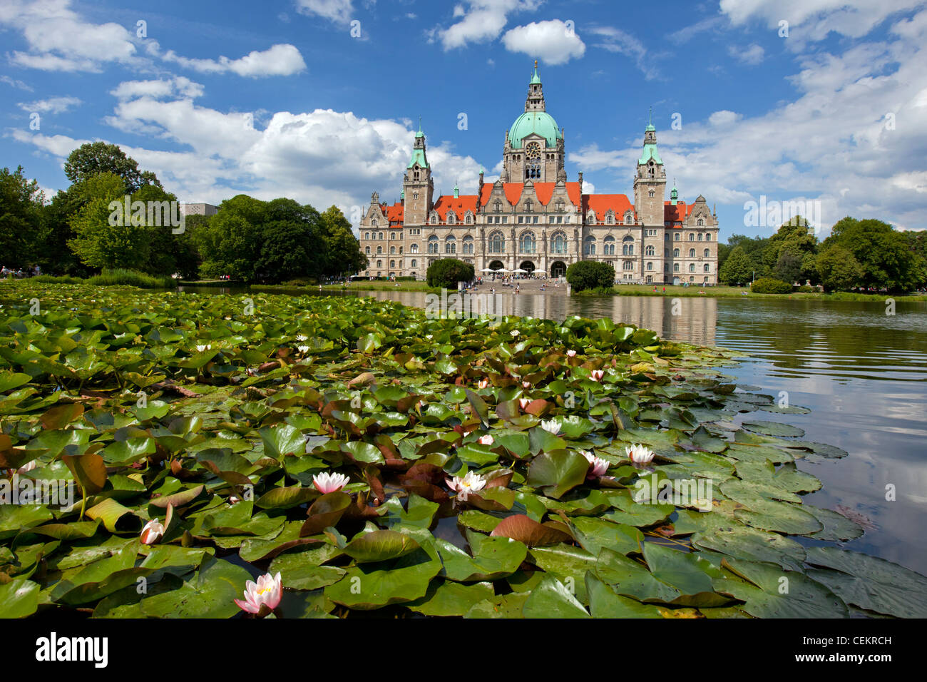 La nuova City Hall / Neues Rathaus di Hannover in Bassa Sassonia, Germania Foto Stock