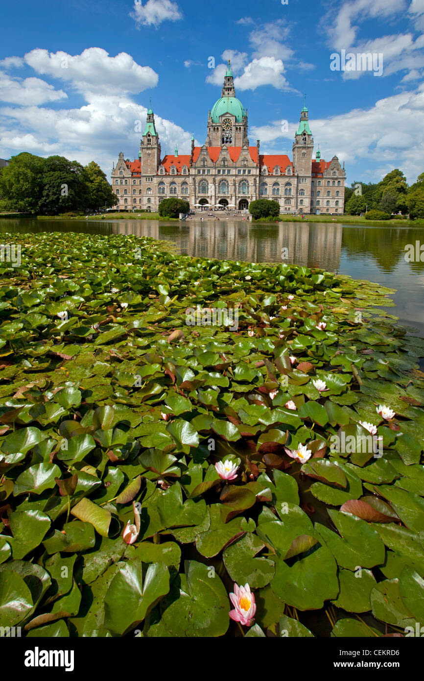 La nuova City Hall / Neues Rathaus di Hannover in Bassa Sassonia, Germania Foto Stock