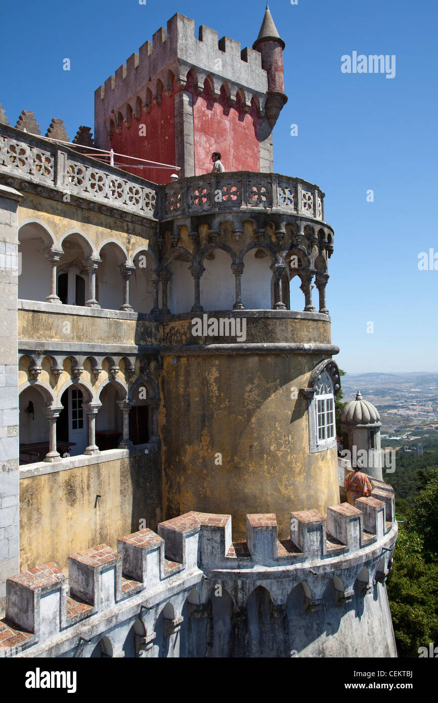 Il Portogallo, Regione di Lisbona, Sintra, pena il National Palace Foto Stock
