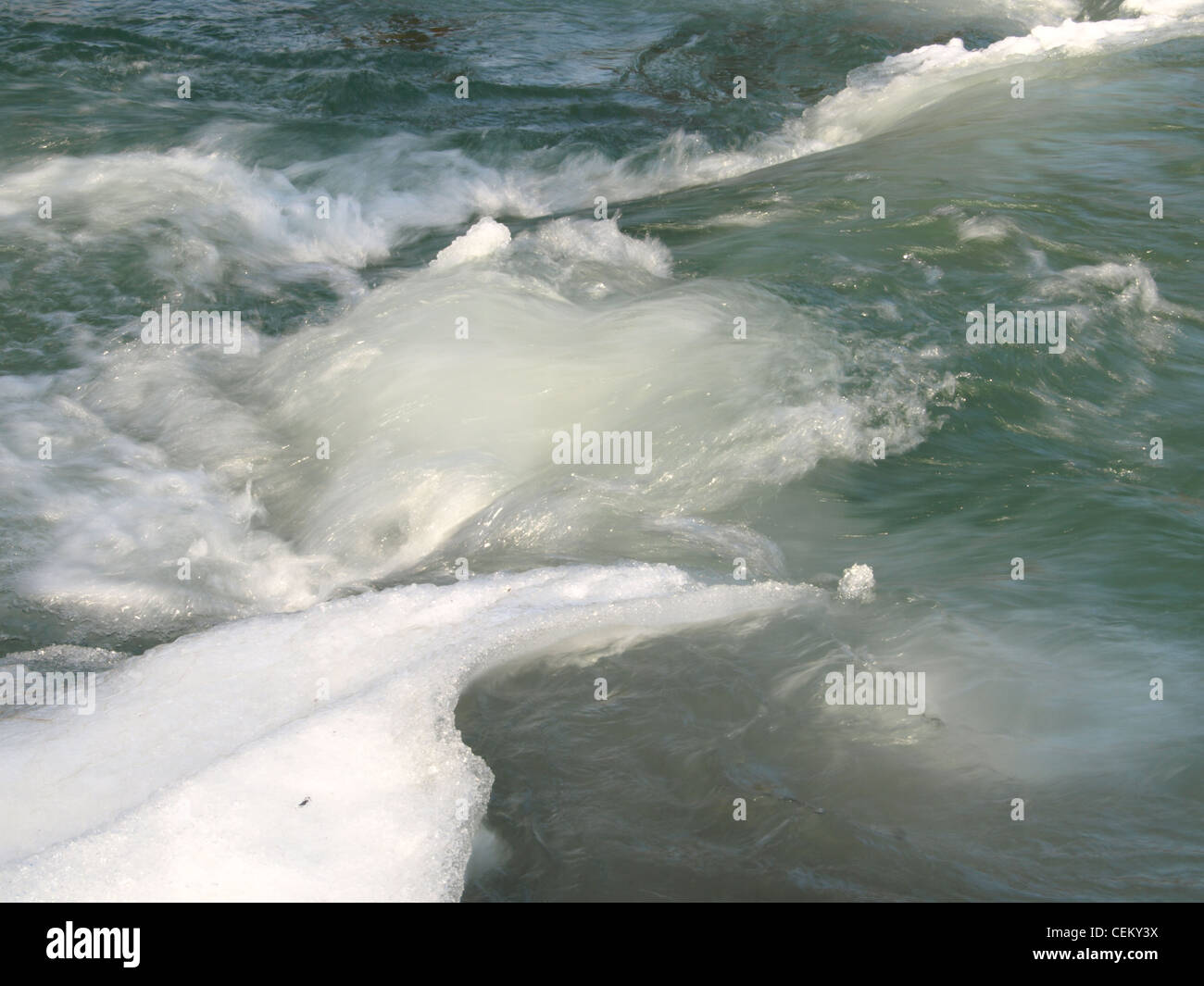 Frozen River / zugefrorener Fluss Foto Stock