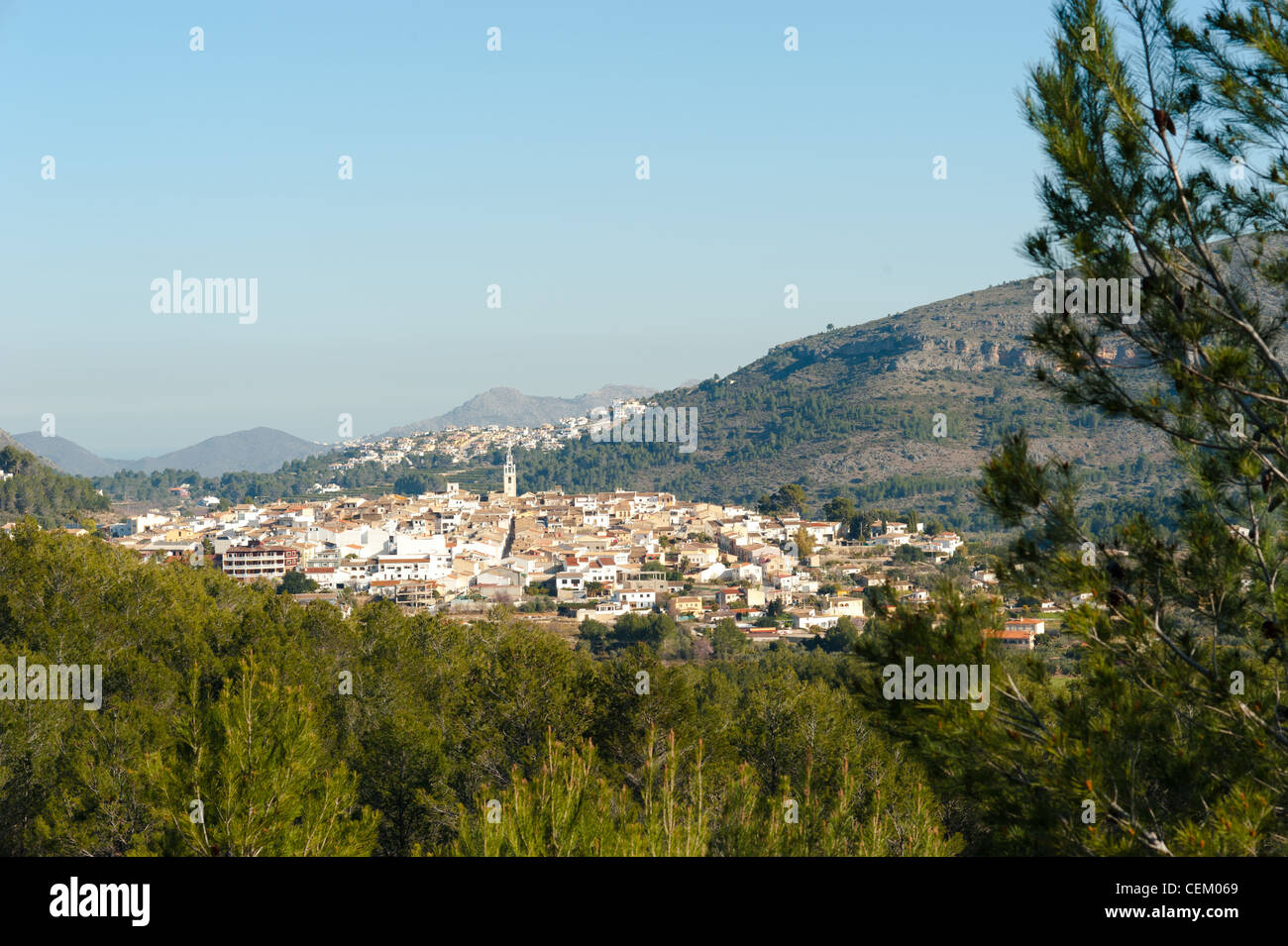 Il vecchio villaggio di Parcent entroterra di Costa Blanca, Spagna Foto Stock