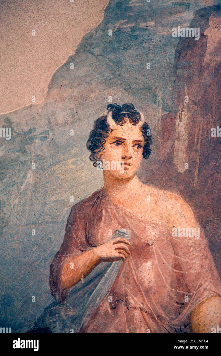 L'Italia, Napoli, Napoli Museo, da Pompei, Casa di Meleagro (VI 9), Io e Argo Foto Stock