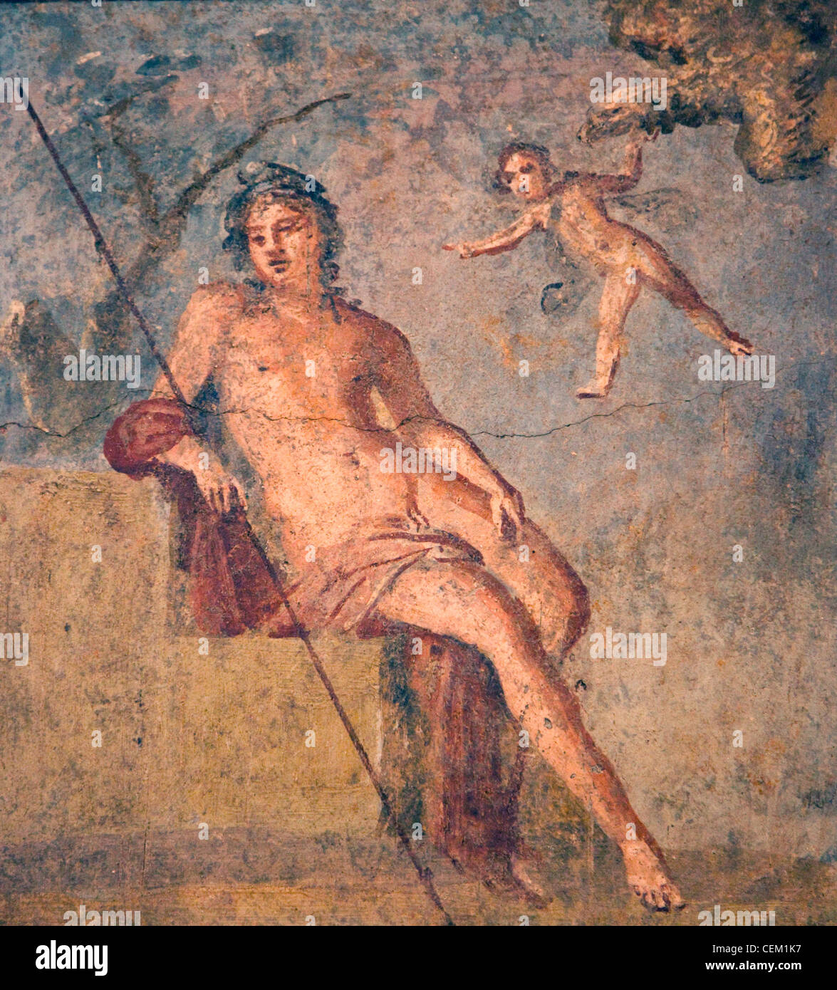 L'Italia, Napoli, Napoli Museo, da Pompei, Casa di Meleagro (VI 9, 2.13), Ganimede Foto Stock