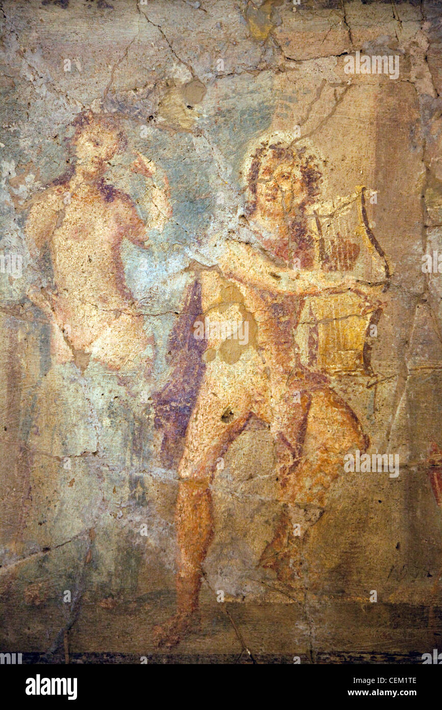 L'Italia, Napoli, Napoli Museo, da Pompei, Casa di Meleagro (VI 9, 2.13), Apollo e Dafne Foto Stock