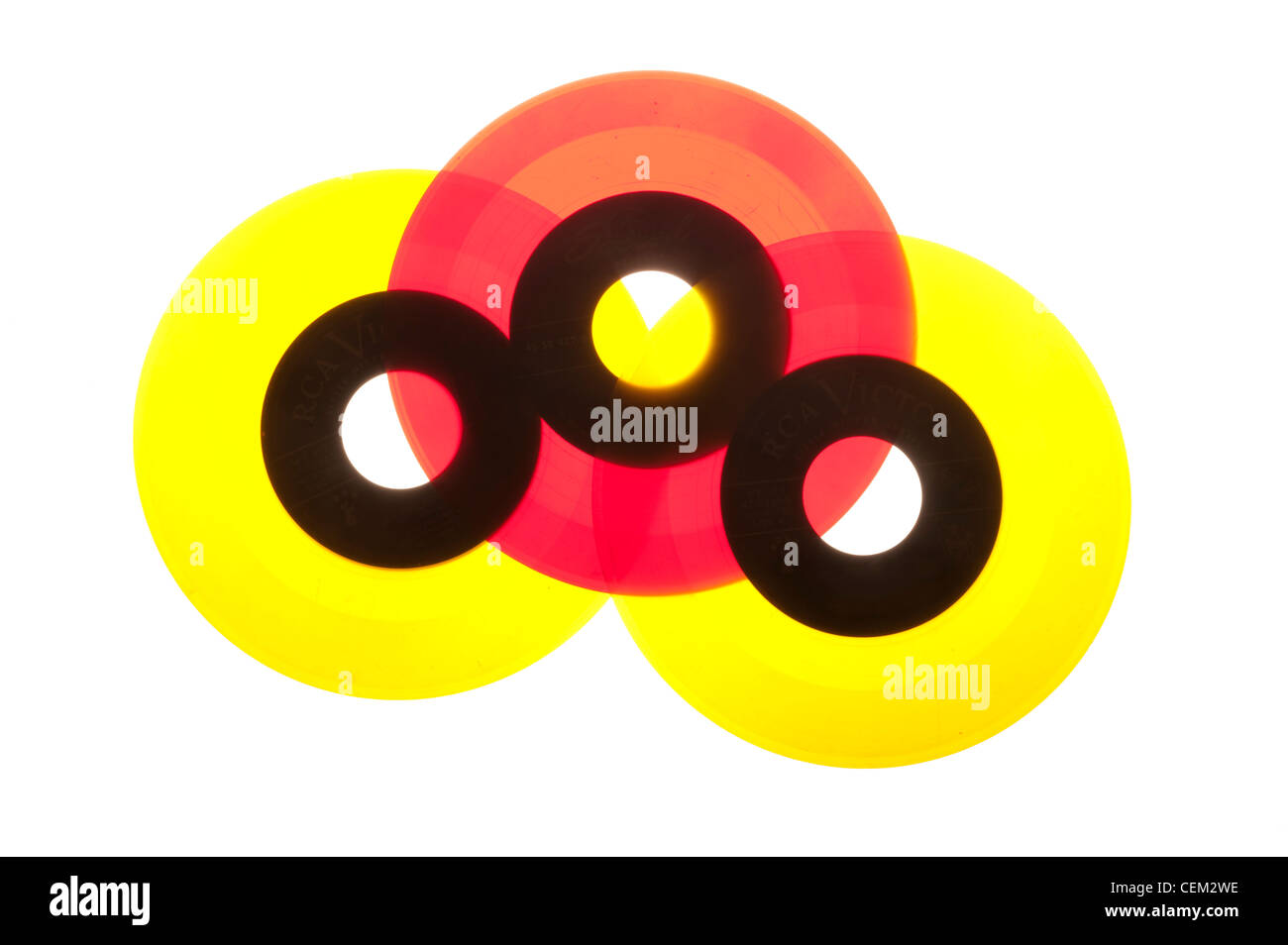 45 RPM record da anni cinquanta la metà del secolo il moderno, vinile. Foto Stock