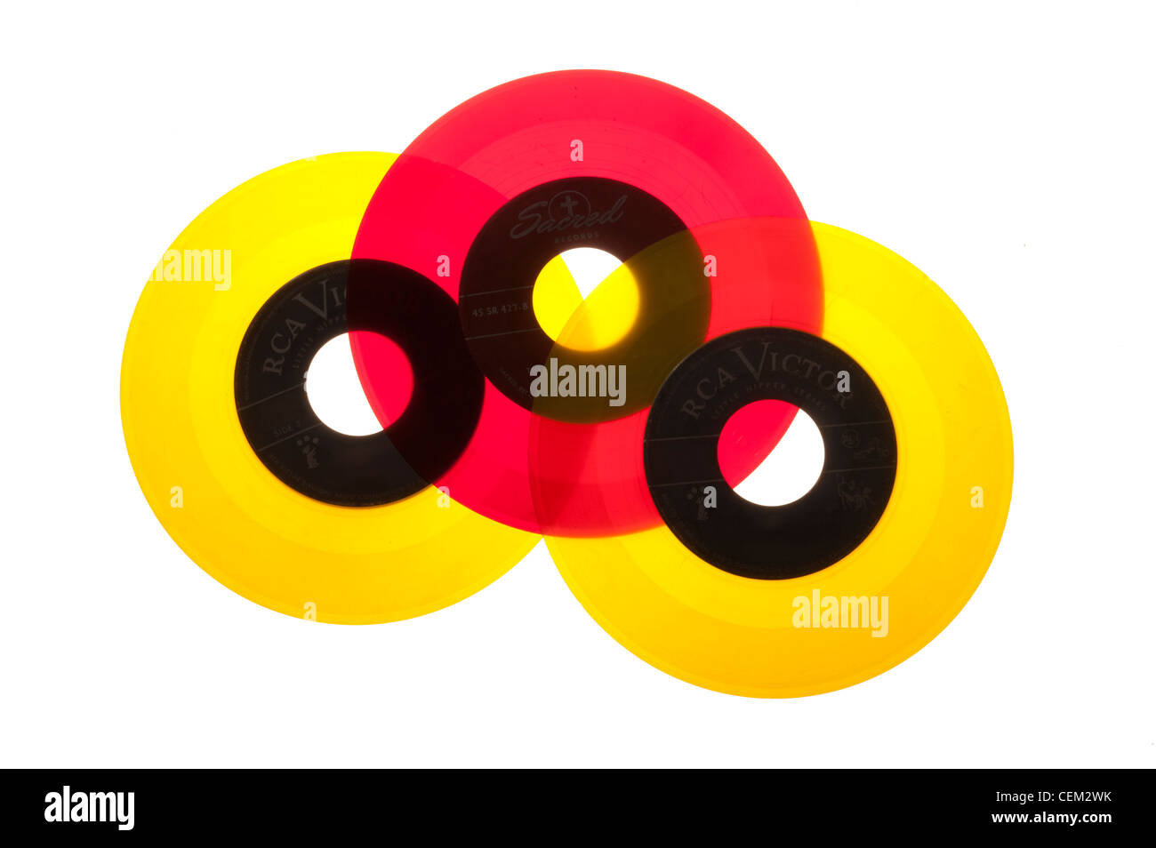 45 RPM record da anni cinquanta la metà del secolo il moderno, vinile Foto Stock