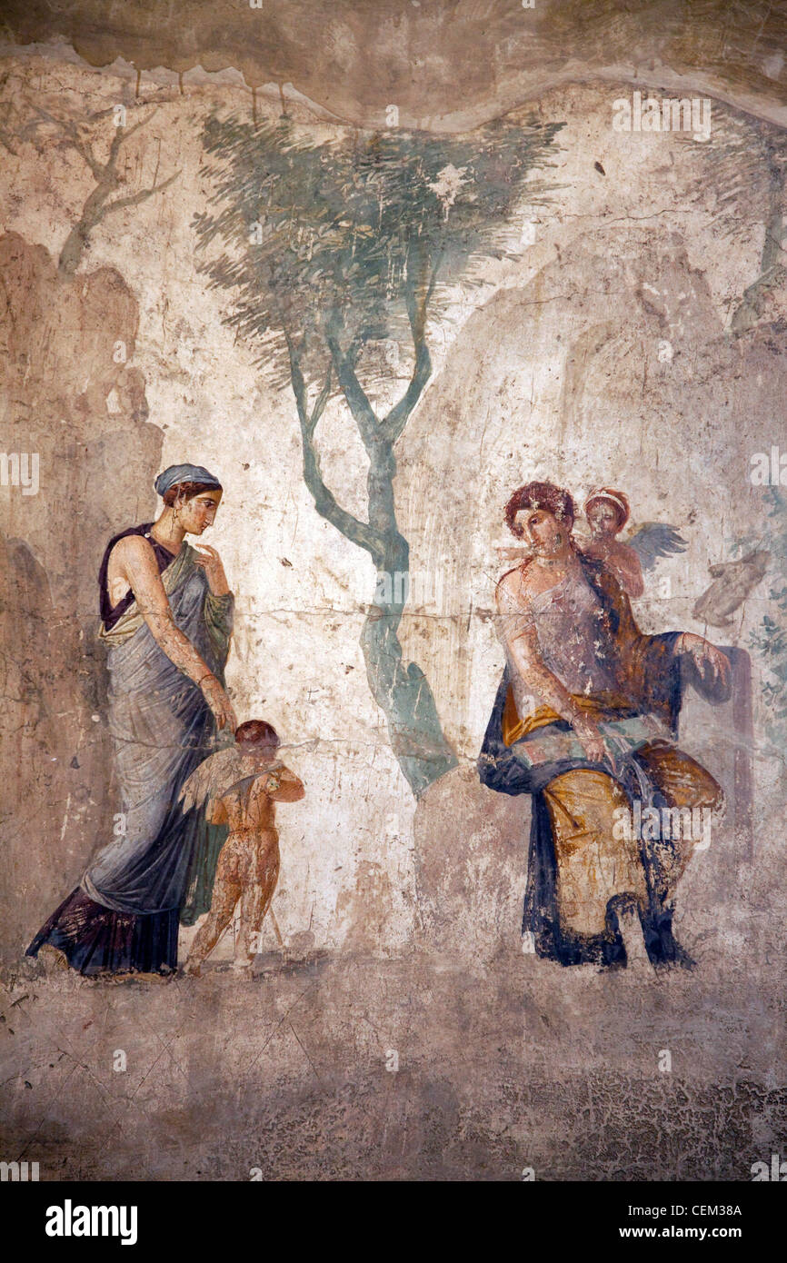 L'Italia, Napoli, Napoli Museo, da Pompei, Casa di punito Amore (VII, 2, 23), Eros' punizione Foto Stock