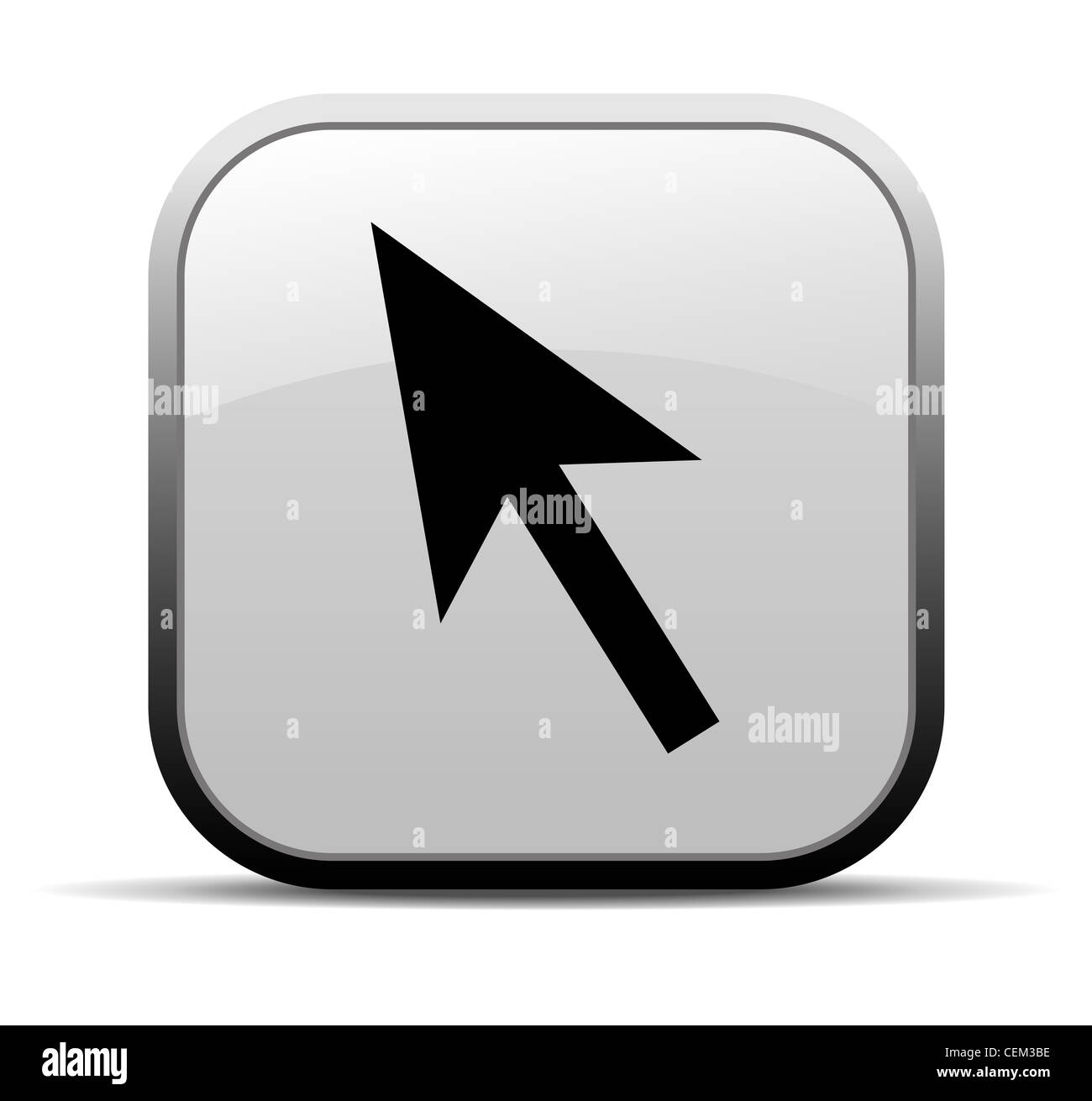 Puntatore Internet icona pulsante Foto Stock