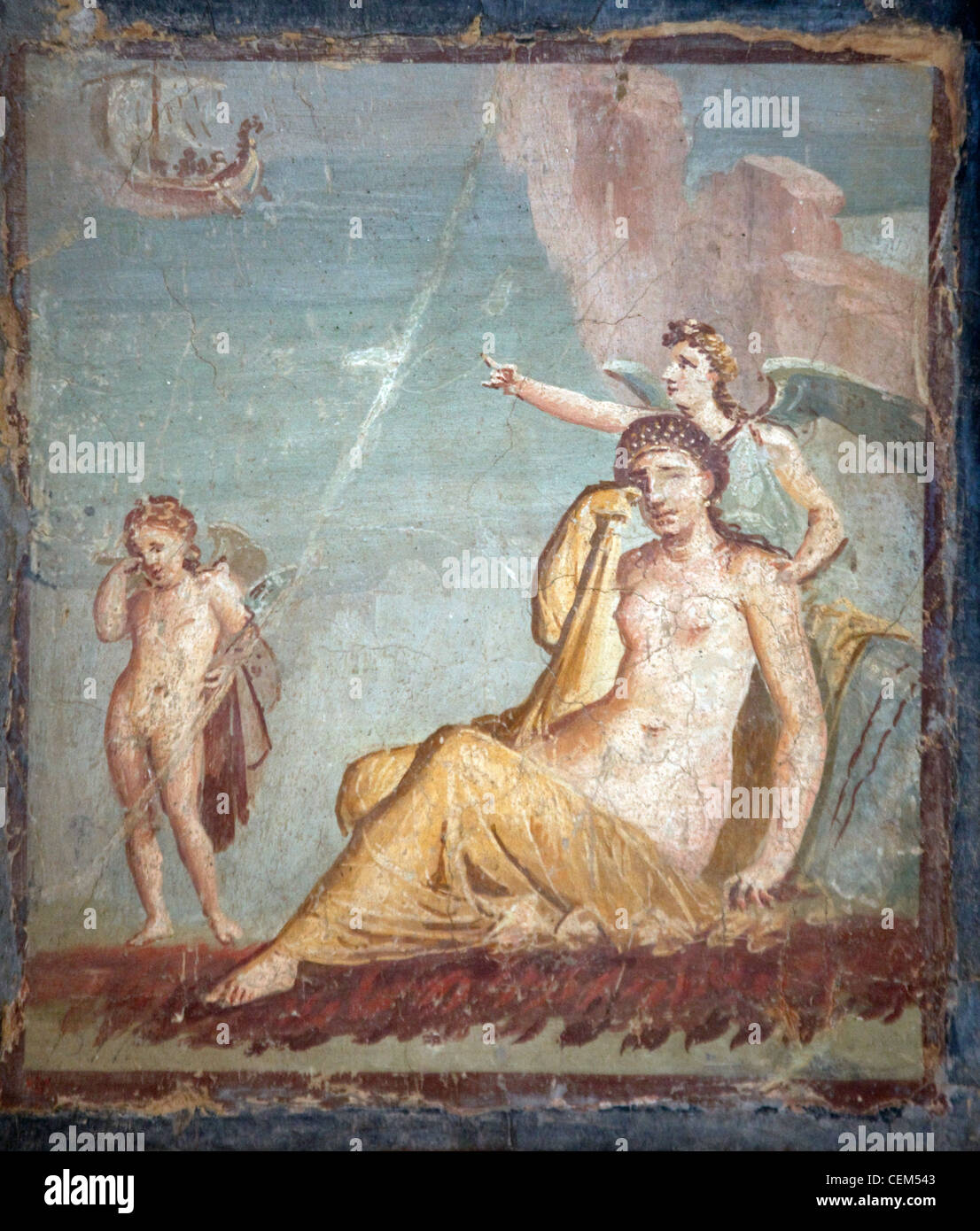 L'Italia, Napoli, Napoli Museo, da Pompei, Casa di Meleagro (VI 9, 2.13), Abbandonato Ariadne Foto Stock