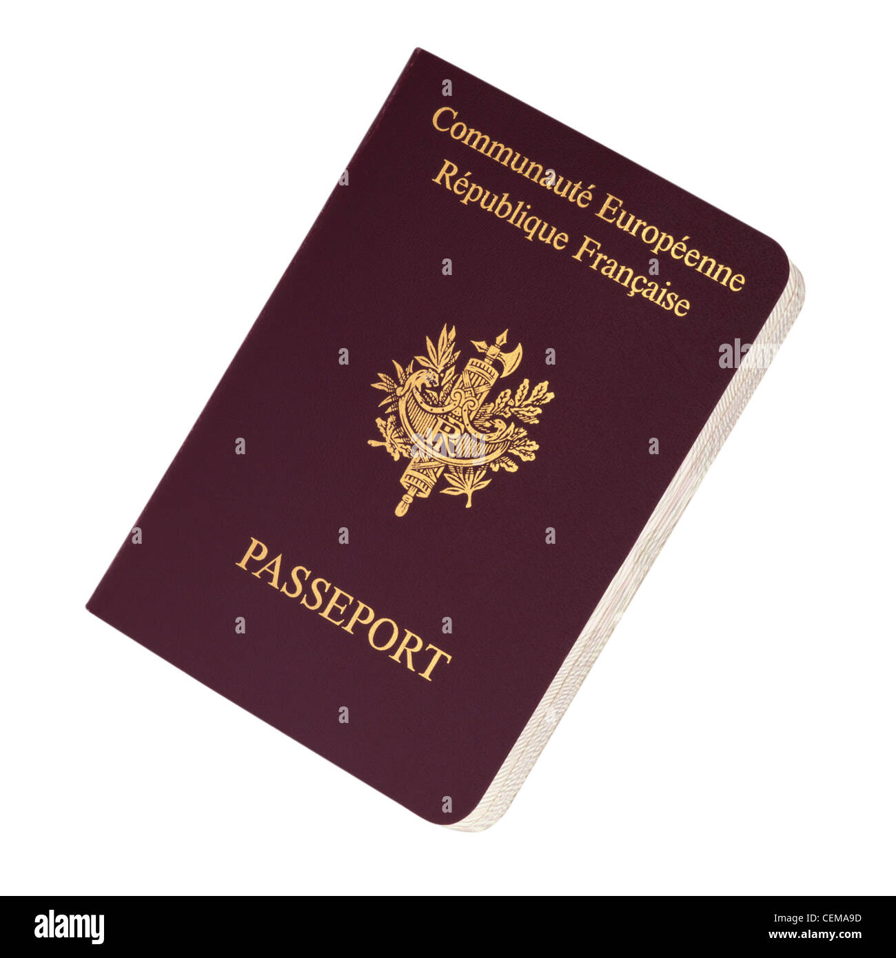Passaporto francese Foto Stock
