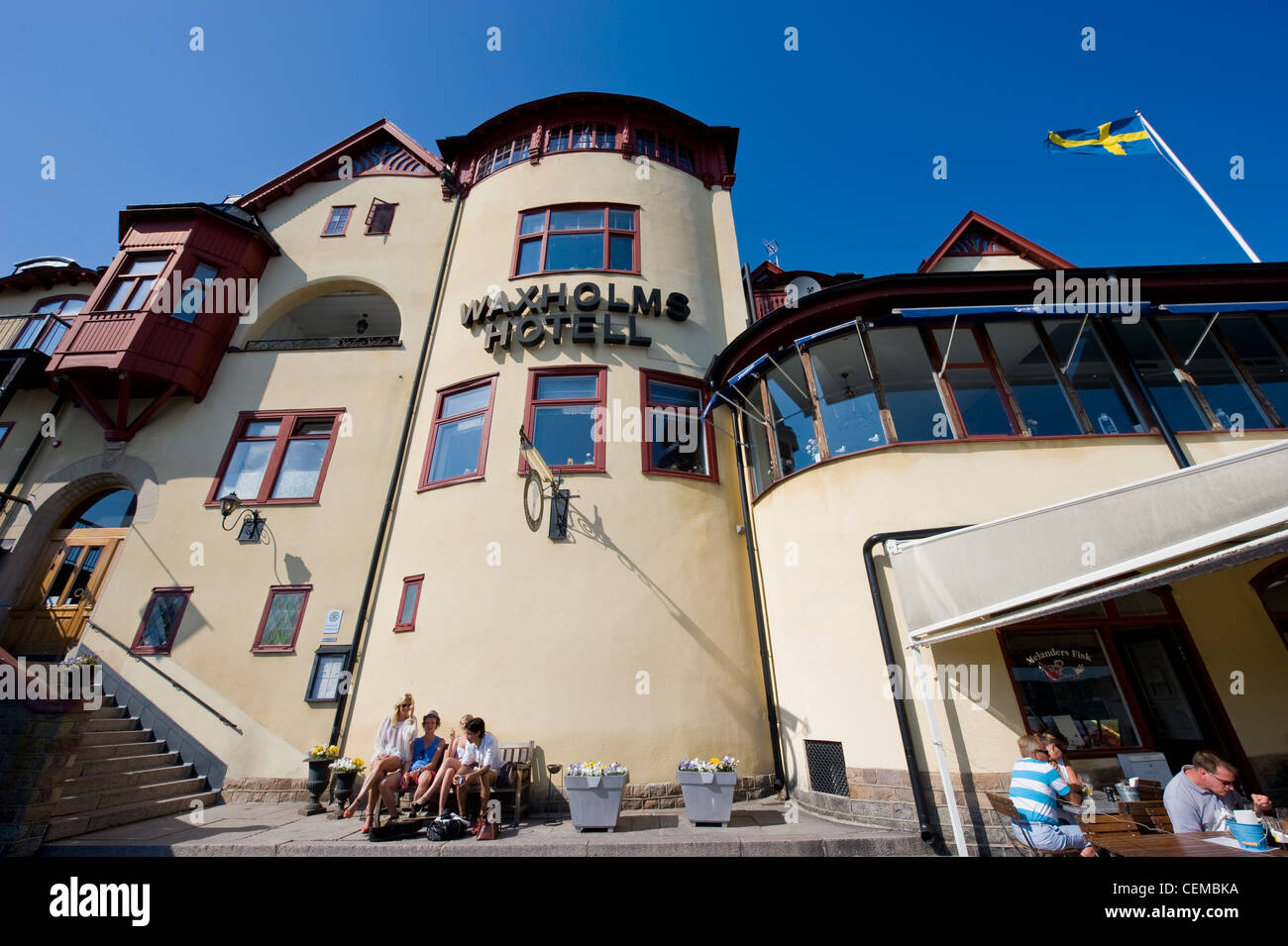 Vaxholm - un piccolo comune a est di Stoccolma, Svezia. Foto Stock