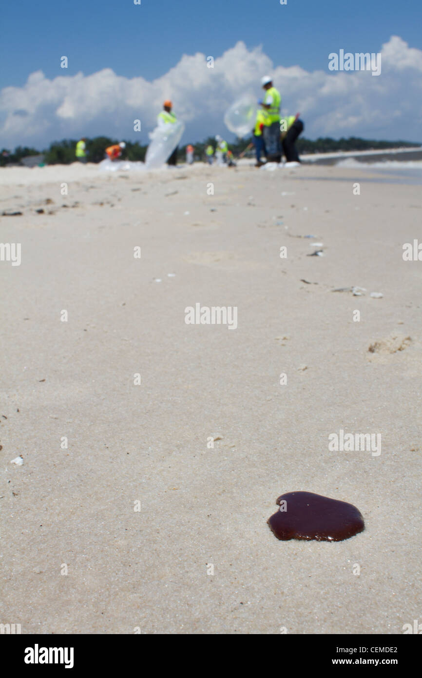 Deepwater Horizon fuoriuscite di olio, BP, Golfo del Messico, Macondo fuoriuscite Foto Stock