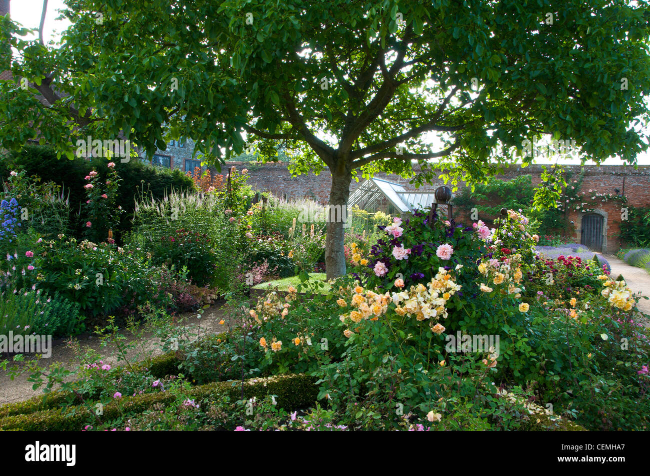 Il giardino murato a Cowdray Park Story Foto Stock