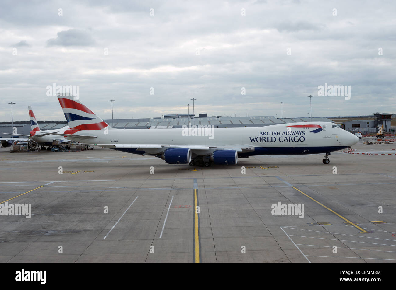 British Airways World Cargo Boeing 747, Londra Stansted, Essex, Regno Unito. Foto Stock