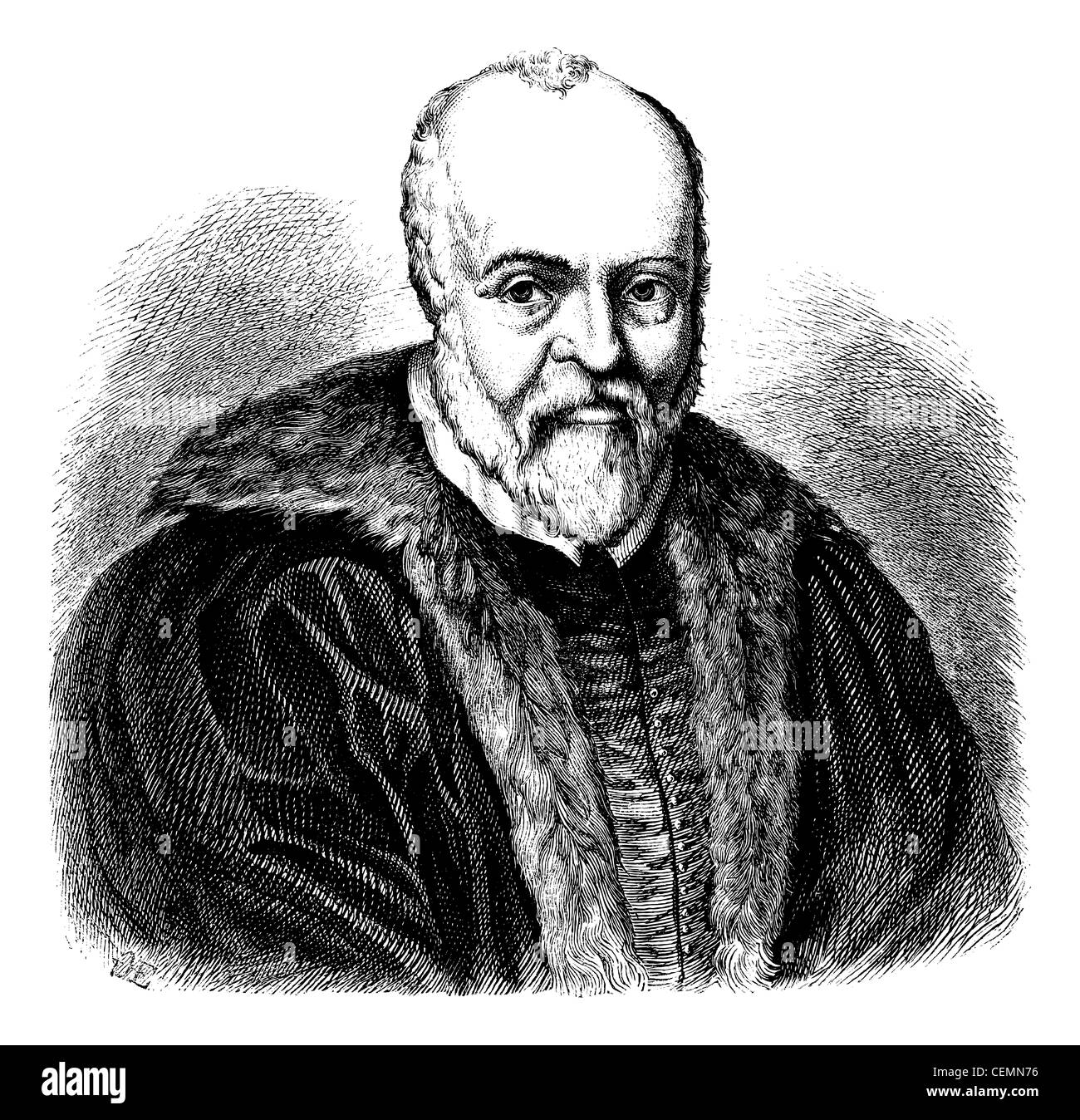 Ulisse Aldrovandi, vintage illustrazioni incise. Magasin pittoresco 1875 Foto Stock