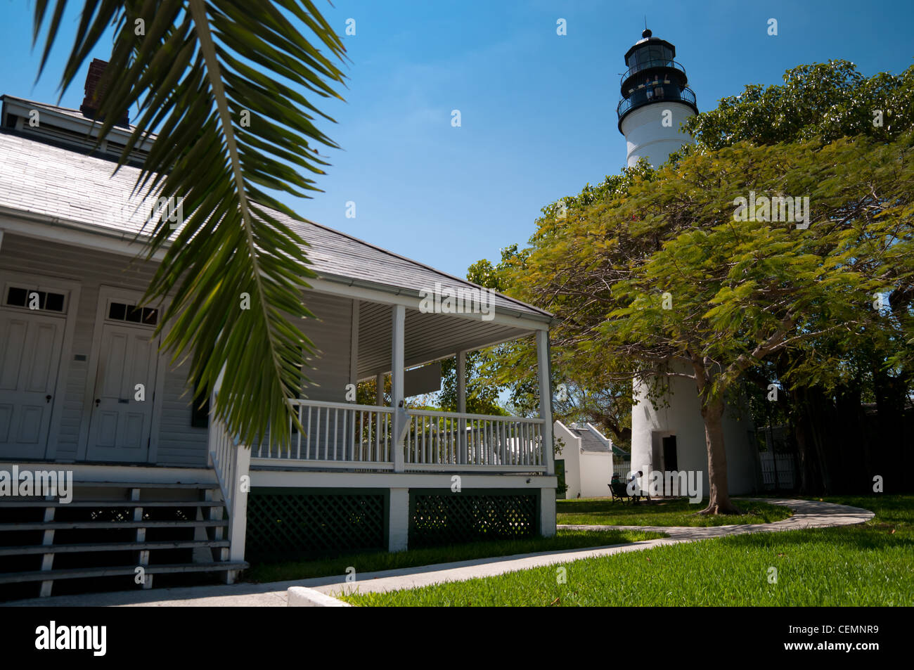 Key West Light House e appartamento del guardiano Museum, Florida Foto Stock