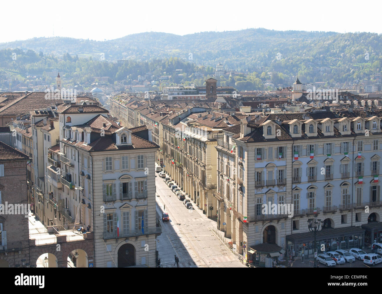 Piazza Castello centrale piazza barocca di Torino Italia Foto Stock