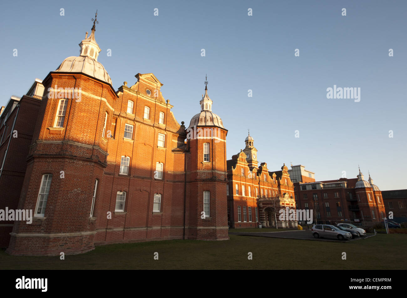 Vecchio di Norfolk e Norwich Hospital, ristrutturato in appartamenti Foto Stock