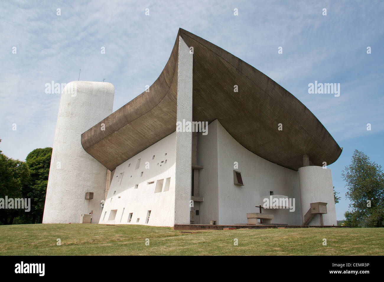 Le Corbusier, Notre Dame du Haut, Rochamp Foto Stock