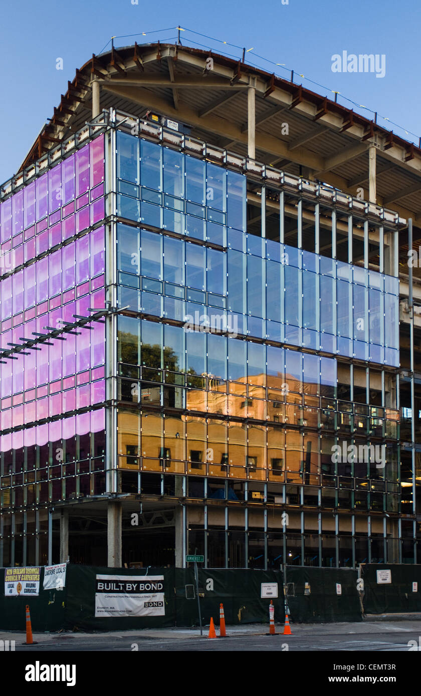 Il Laboratorio di media estensione sotto i lavori per la costruzione di un campus MIT Foto Stock