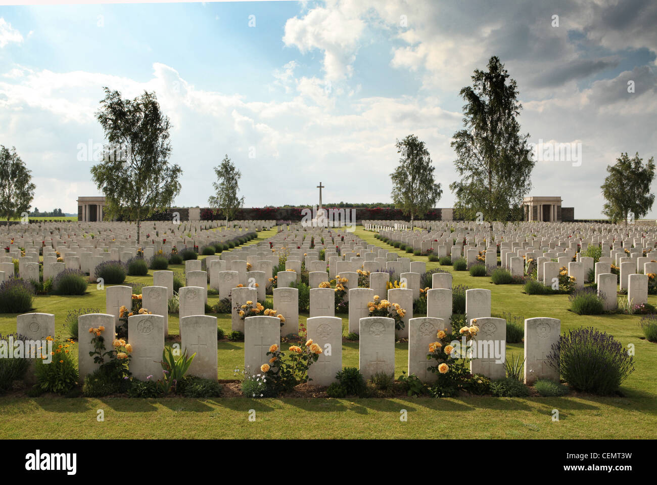 Dump di Orchard War Graves cimitero di Arleux-en-Gohelle vicino a Arras Foto Stock