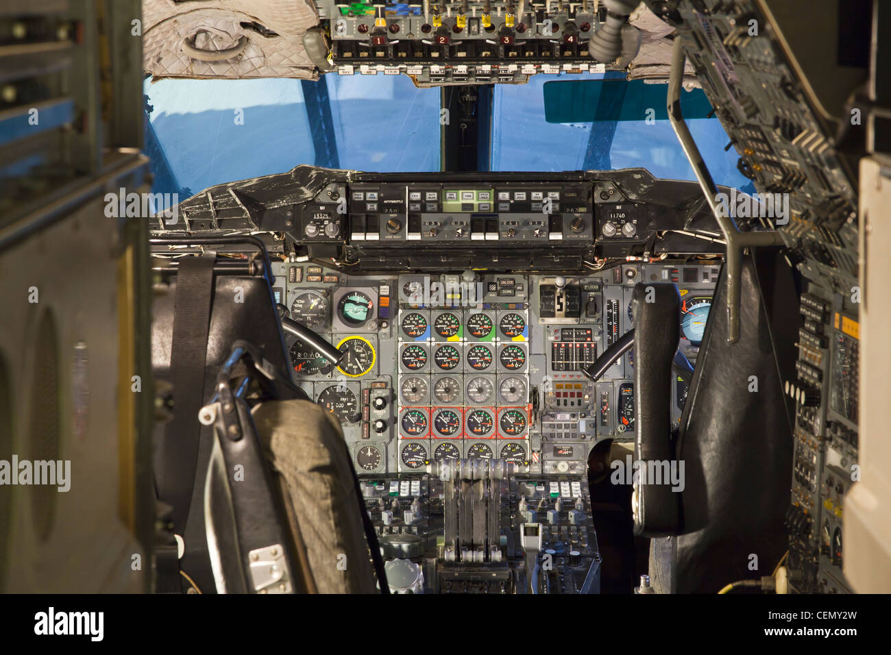 Concorde 101 cockpit. Foto Stock