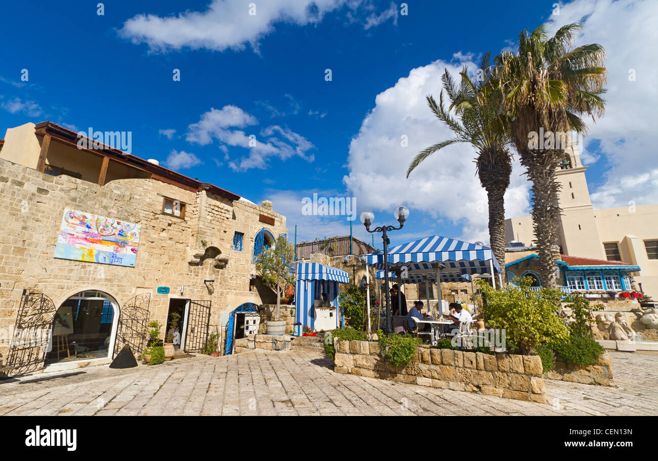 Piazza Kedumim nella Vecchia Jaffa, Tel Aviv, Israele Foto Stock